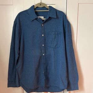 American Eagle Outfitters Denim Blue Button-Down Shirt